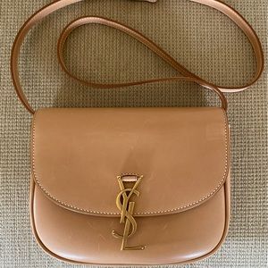 AUTHENTIC Saint Laurent Kaia medium leather shoulder bag.